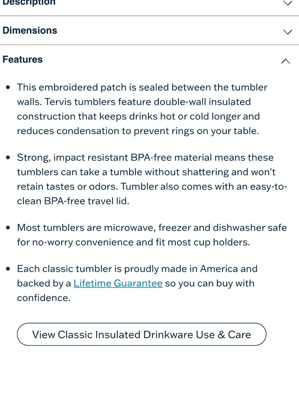 tervis stitch embroidered
